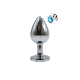Plug bijou en aluminium bijou bleu Large HELIRA 